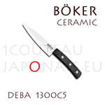 BOKER Deba ceramic knife with 12,7cm white ceramic blade ebony handle (ref. 1300C5) 