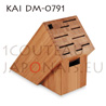 Bloc de rangement en bambou KAI DM-0791 pour 9 couteaux 1 fusil et 1 paire de ciseaux 