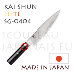 Couteau japonais KAI s�rie SHUN ELITE SG-0404 - couteau CHEF - lame en acier DAMAS 