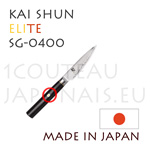 Couteau japonais KAI s�rie SHUN ELITE SG-0400 - couteau OFFICE - lame en acier DAMAS 