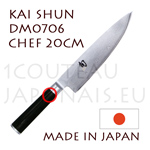 KAI japanese knife - DM0706L SHUN series - LEFT-HANDED chef´s Kitchen knife  Damascus steel blade 