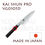 Couteau professionnel japonais KAI s�rie SHUN PRO - couteau DEBA VG-0105D  lame asym�trique - lame 10,5cm - manche 12.2cm