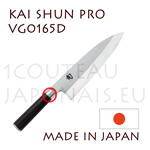 Couteau professionnel japonais KAI s�rie SHUN PRO - couteau DEBA VG-0165  lame asym�trique - lame 16,5cm - manche 12.2cm