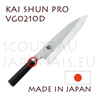 Couteau professionnel japonais KAI s�rie SHUN PRO - couteau DEBA VG-0210D  lame asym�trique - lame 21cm - manche 12.2cm