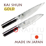 KAI japanese knives - SHUN GOLD series - chefs knives - Damascus steel blade 