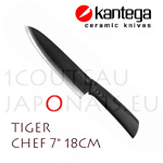 TIGER - Couteau céramique KANTEGA Chef à lame céramique noire 18cm 