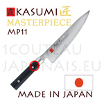 Couteaux japonais KASUMI série MASTERPIECE - couteau CHEF MP11 - lame en acier VG10 damassée et manche micarta 