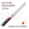 Couteau japonais à trancher KAI série SHUN KAJI KDM-0009 - couteau à JAMBON alvéolé - lame en acier DAMAS 