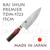 KAI CHEF japanese knife - TDM1723 SHUN PREMIER series - Damascus hammered steel blade 