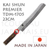 Couteau japonais KAI sÃ©rie SHUN PREMIER TDM1705 - couteau Ã  Pain - lame en acier DAMAS martelÃ© 