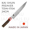 Couteau japonais KAI sÃ©rie SHUN PREMIER TDM1704 - couteau Ã  Jambon - lame en acier DAMAS martelÃ© 