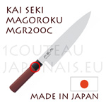 Couteau traditionnel japonais KAI sÃ©rie SEKI MAGOROKU Red Wood MGR-200C - couteau CHEF 
