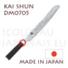 Couteau japonais KAI sÃ©rie SHUN - couteau Ã  pain  lame acier DAMAS avec denture double sens de coupe 