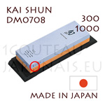 Sharpening whetstone KAI SHUN series DM-0708   grit 1 face 300 and 1 face 1000 - to be used in a wet state 