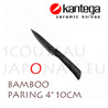 BAMBOO - KANTEGA Paring ceramic knife with 4” black ceramic blade 