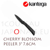CHERRY BLOSSOM - KANTEGA Peeler ceramic knife with 3” black ceramic blade 