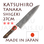 GYUTO damas 27cm japanese knife from Shigeki Tanaka (KATSUHIRO) blacksmith (core SG2 steel)  Hand forged - stainless steel 