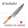 KIWAMI - Couteau japonais GYUTO-CHEF Damas inox 33 couches - manche Peuplier 