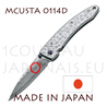 Couteau japonais de poche MCUSTA 0114D - liner lock - lame acier DAMAS VG10 avec manche acier martelÃ© 