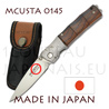 Couteau japonais de poche MCUSTA 0145 - liner lock - mitre acier DAMAS VG10 avec manche cocobolo en forme de bambou 