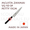 Couteau japonais MCUSTA Zanmai sÃ©rie 3P - PETTY 15cm lame acier VG10 et manche pakkawood laminÃ© avec bague nickel-argent 