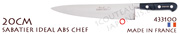 SABATIER IDEAL Kook’s knife fully forged - blade 20cm - ABS handle - 463100 