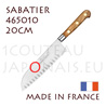 SABATIER IDEAL Kook’s knife fully forged - Scalloped SANTOKU 20cm - OLIVE handle - 465010 