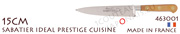 SABATIER IDEAL PRESTIGE Kook’s knife fully forged - blade 15cm - Oak handle - 463001 