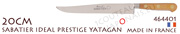 SABATIER IDEAL PRESTIGE Kook’s knife fully forged - YATAGAN blade 20cm - Oak handle - 464401 